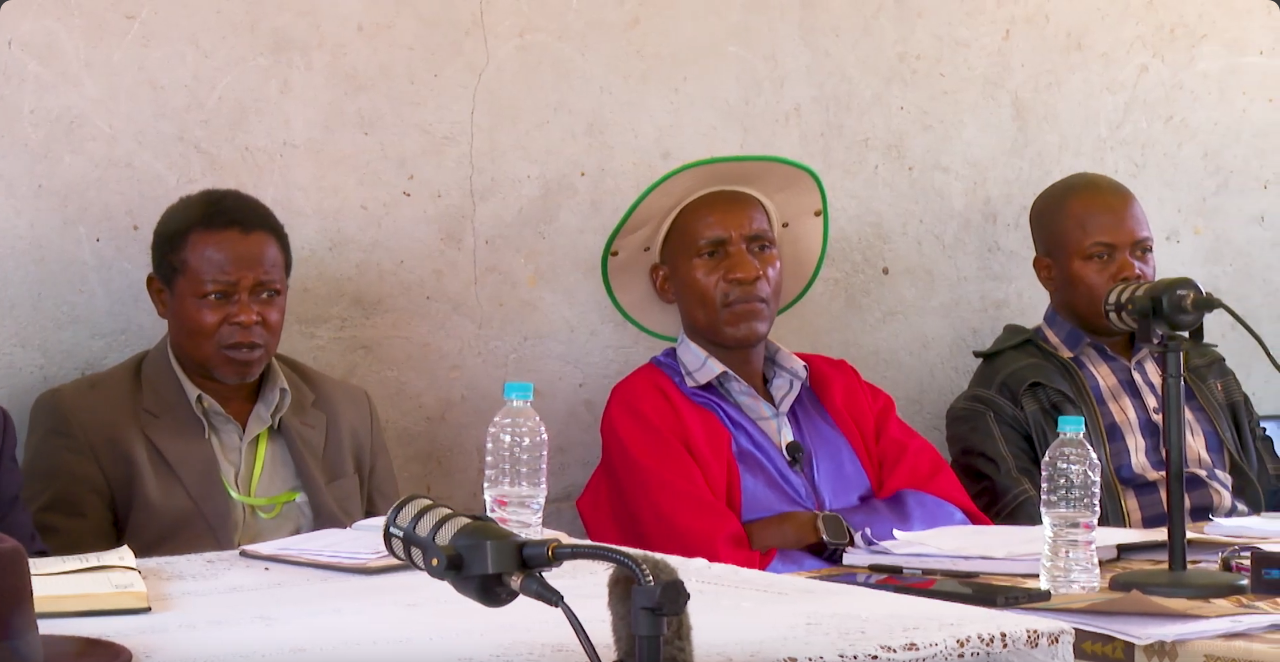 traditional hief sitting in court